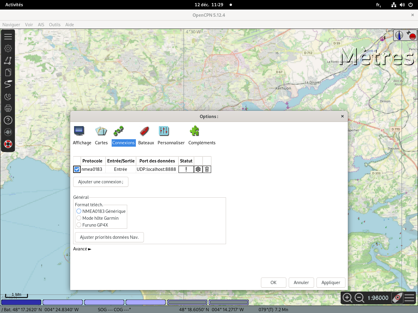Connexion AIS dans OpenCPN